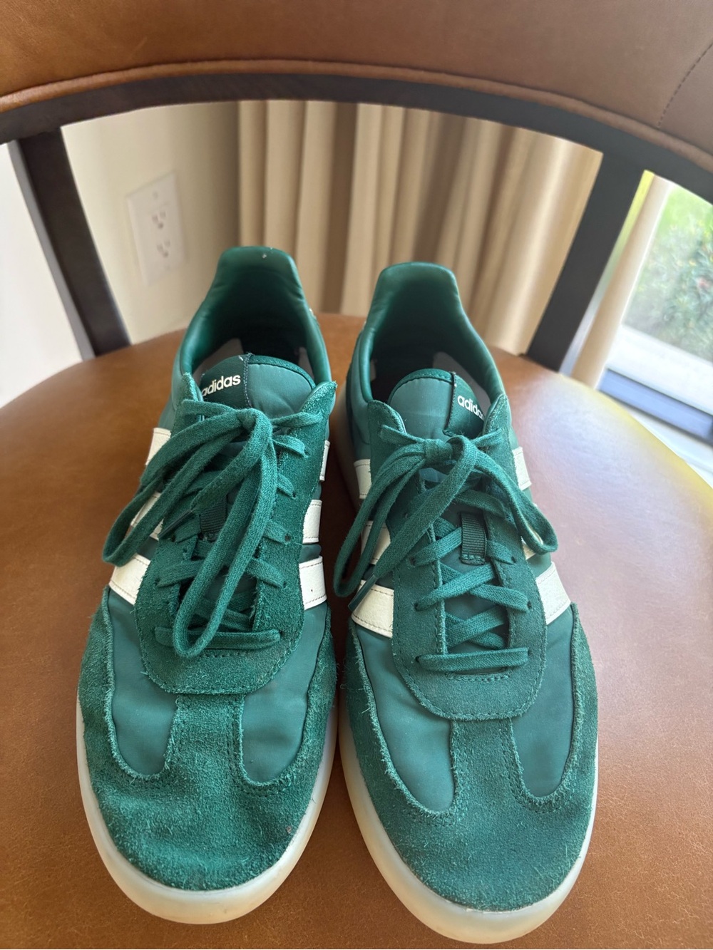 adidas Green and White Athletic Shoes men size 9.5 - Picture 5 of 5